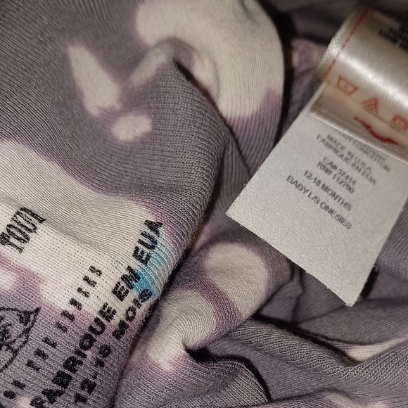 Made in US 100% Cotton 6-12, 12-18 True Religion Paint Splatter Unisex Onesie - Picture 7 of 8